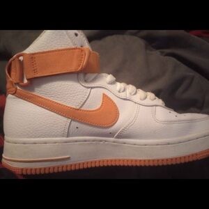 Nike White and Orange Athletic Shoes